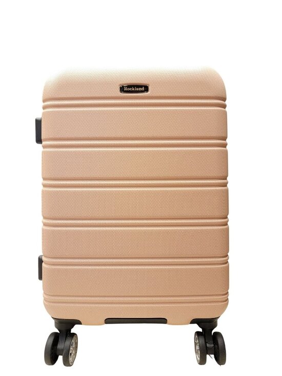 Rockland Other - Rockland Melbourne 20" Expandable Spinner Suitcase Hard Shell Luggage Champagne